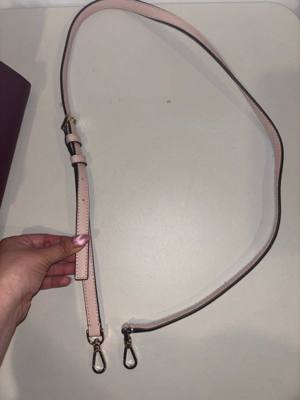 kate spade Colorblock Satchel in Burgundy, Blush & Cream - Picture 6 of 10